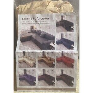 Universal Elastic Sofa Cover One Piece Slipover - Extends up to 118 inches